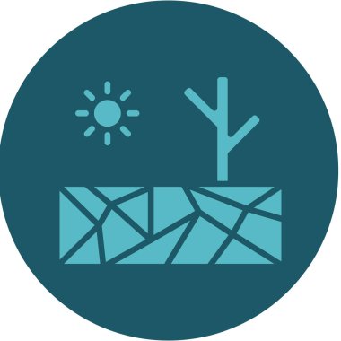 Kuraklık web simgesi, vektör illüstrasyonu