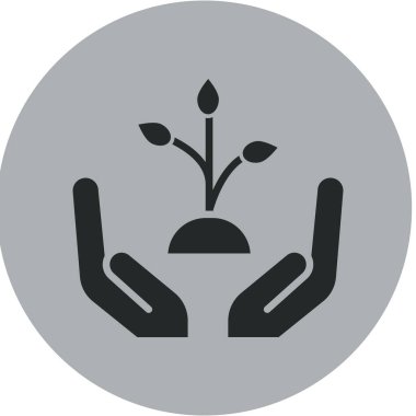 Çember vektör sembol dizaynında bitki