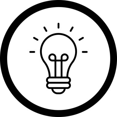 Bir fikrim var. Web simgesi basit illüstrasyon