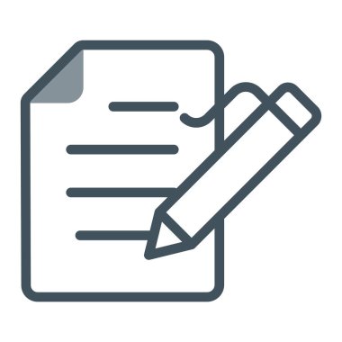 kalem vektör illüstrasyonlu kağıt