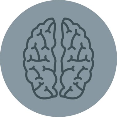 beyin ikonu vektör illüstrasyonu