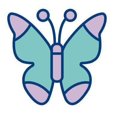 Kelebek simgesi vektör illüstrasyonu