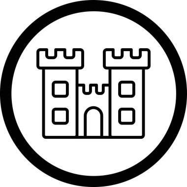 Şato. Web simgesi basit tasarım