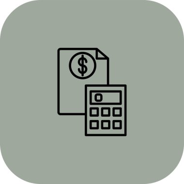 Projeniz için vektör hesap makinesi simgesi