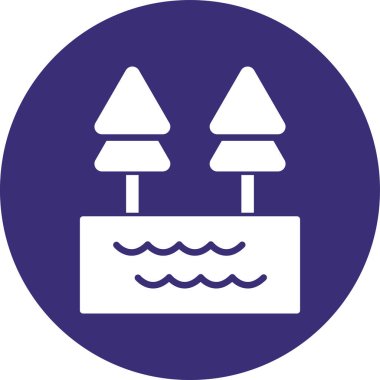 Bir tekne simgesinin vektör illüstrasyonu