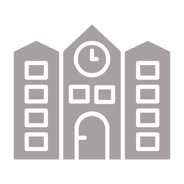 Bina. Web simgesi basit illüstrasyon