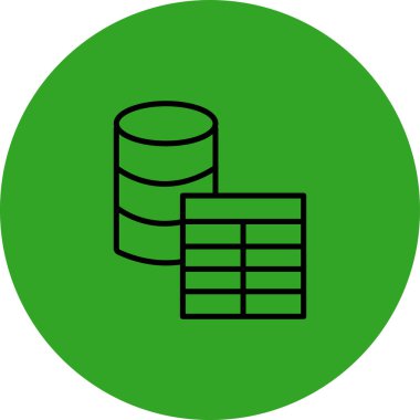 veri veritabanı simgesi vektör illüstrasyonu