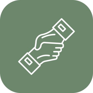 para vektör simgesi. biçim düz yuvarlak kare düğmedir, beyaz ve gri renkler, gri arkaplan