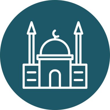 Cami simgesi vektör illüstrasyonu