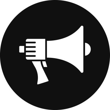 Megafon ikonu vektör illüstrasyonu