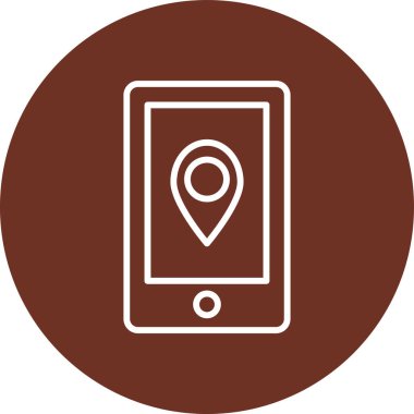 gps konumu glyph çember vektör tasarımı