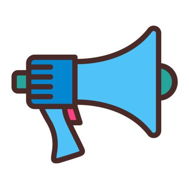 megafon ses hoparlörü izole edilmiş ikon tasarım vektörü çizimi