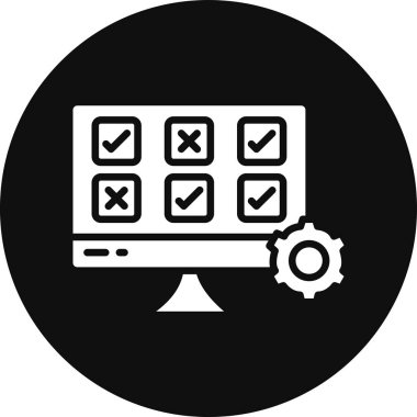 Kontrol listesi. Web simgesi basit illüstrasyon