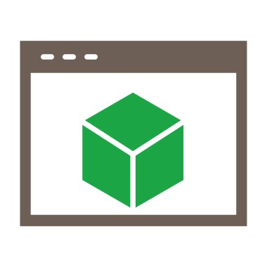 Vektör çizimi, basit tasarım. küp logosu