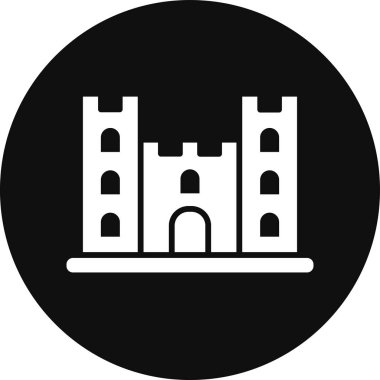 Kişisel ve ticari kullanım için vektör kalesi simgesi.