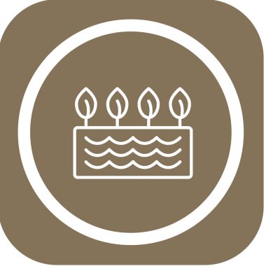 Bir doğum günü pastasının vektör çizimi