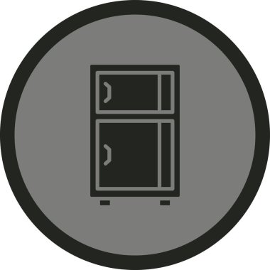 Modern b 'nin vektör çizimi fırın simgesinden yoksun