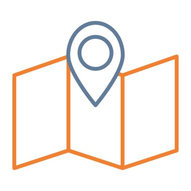 Çemberde işaretleyici bulunan harita iğnesinin vektör simgesi