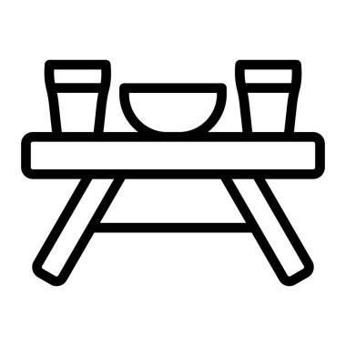 Barbekü ikonu vektör illüstrasyonu