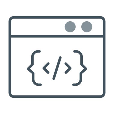 Web sayfası ve tarayıcı ince çizgi vektör simgesi