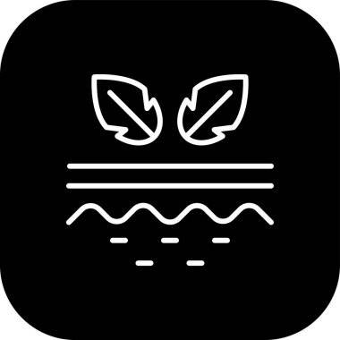 Bir yaprak simgesinin vektör illüstrasyonu