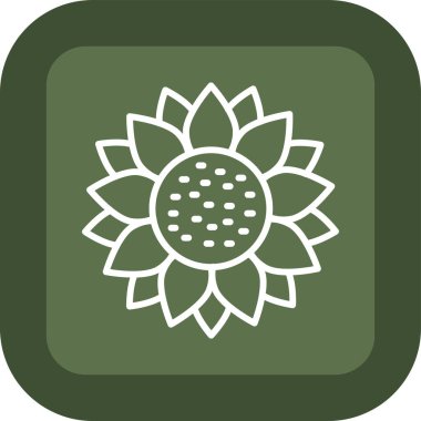 çiçek vektör illüstrasyon simgesi