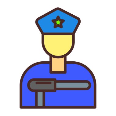 polis simgesi vektör illüstrasyonu