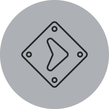 Yol işaretinin vektör illüstrasyonu