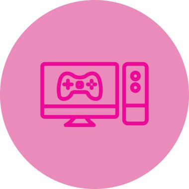 Video Oyun simgesinin vektör illüstrasyonu