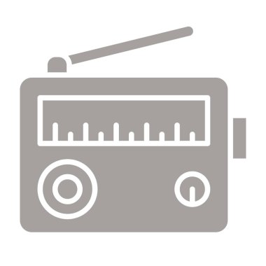 radyo vektör simgesi. radyo düz biçim tasarımı.