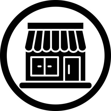 Dükkan. Web simgesi basit tasarım
