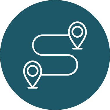 Vektör konumu simge illüstrasyonu