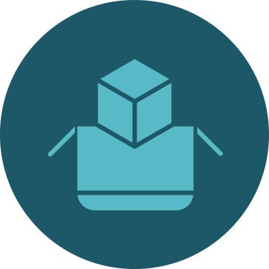 Benzersiz kutu vektör simgesi