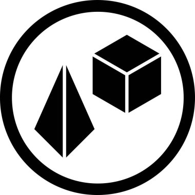 Bir kutu simgesinin vektör illüstrasyonu