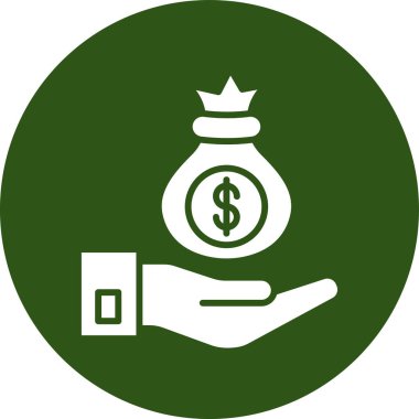 Dolar. Web simgesi basit tasarım