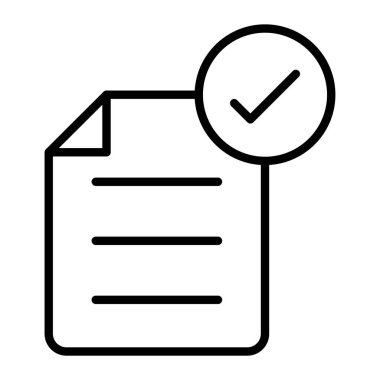 Kontrol listesi vektör simgesi. beyaz arkaplan kontrol listesinde izole edilmiş ana hat vektör simgesi.