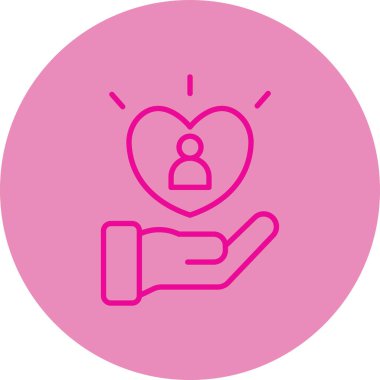 Modern aşk simgesinin vektör çizimi