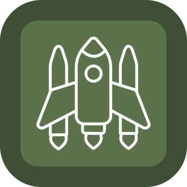 roket ikonu vektör illüstrasyonu