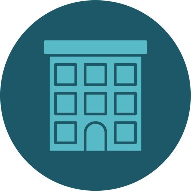 Bina. Web simgesi basit illüstrasyon