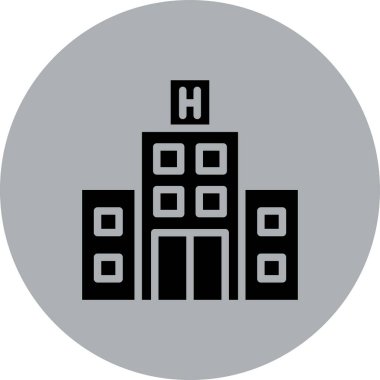 Bina. Web simgesi basit illüstrasyon