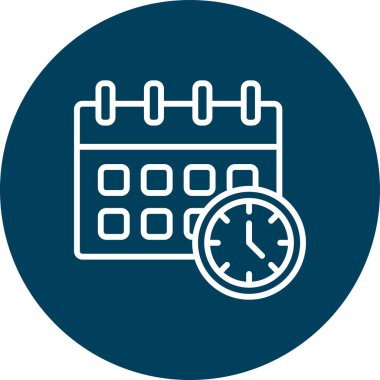 Saat simgesinin vektör illüstrasyonu