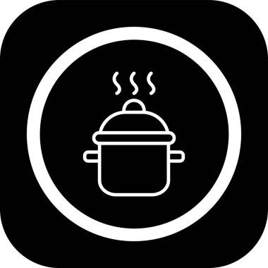 pişirme vektörü düz simgesi
