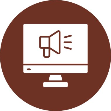 Mesaj simgesi olan bilgisayar ekranı. vektör illüstrasyonu