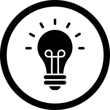 Anahat biçiminde ampul fikir simgesi