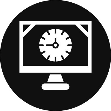 Saat. Web simgesi basit illüstrasyon