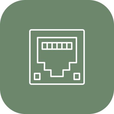 Benzersiz Cpu vektör çizgisi simgesi