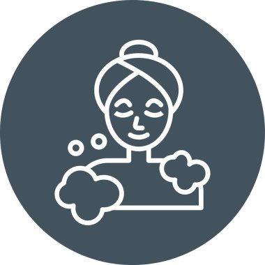 Kadın. Web simgesi basit illüstrasyon