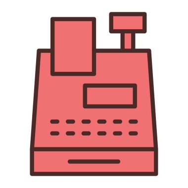 Ofis. Web simgesi basit illüstrasyon