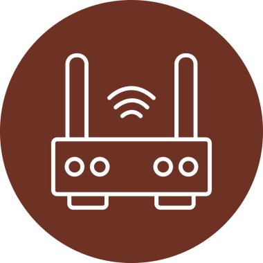 Kablosuz. Web simgesi basit illüstrasyon