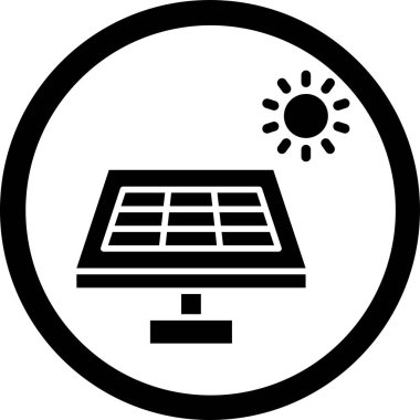 Güneş Paneli simgesini, basit tarzı